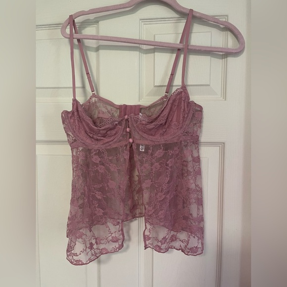 Out From Under Dusty Rose Lace Tank Top XL NWOT - Picture 2 of 4
